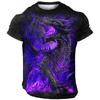 Men's Animal Dragon Graphic T shirt Vintage 3D Print Short Sleeve Crew Neck