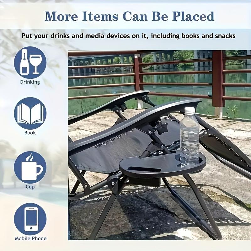 2pcs Outdoor Cup Holder w/Phone Slot - Fits Zero Gravity Chairs, Beach Recliners, BBQ & Camping Gear