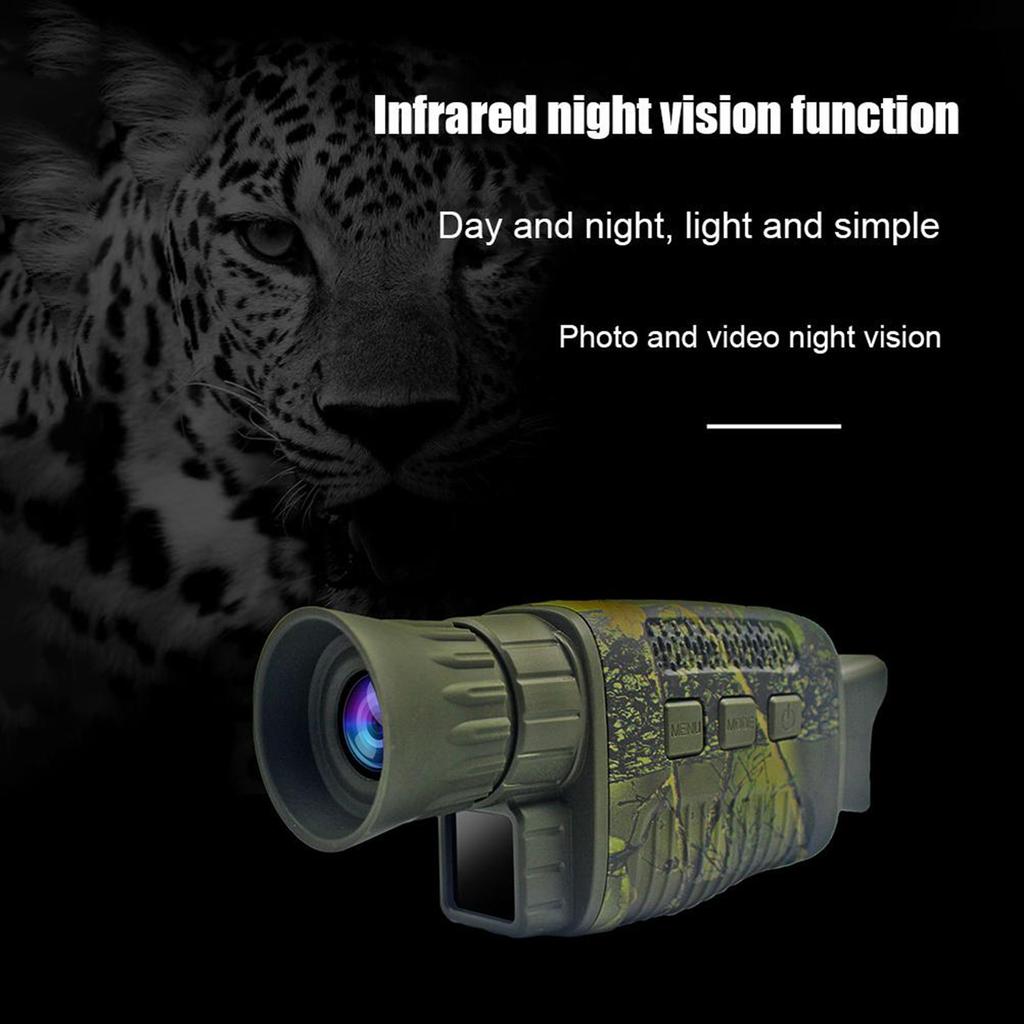 Nachtsicht Monokular 1,5 Zoll Display Nachtsichtgerät IR-Sensor mit 36MP Multifunktions-Nachtsichtgerät