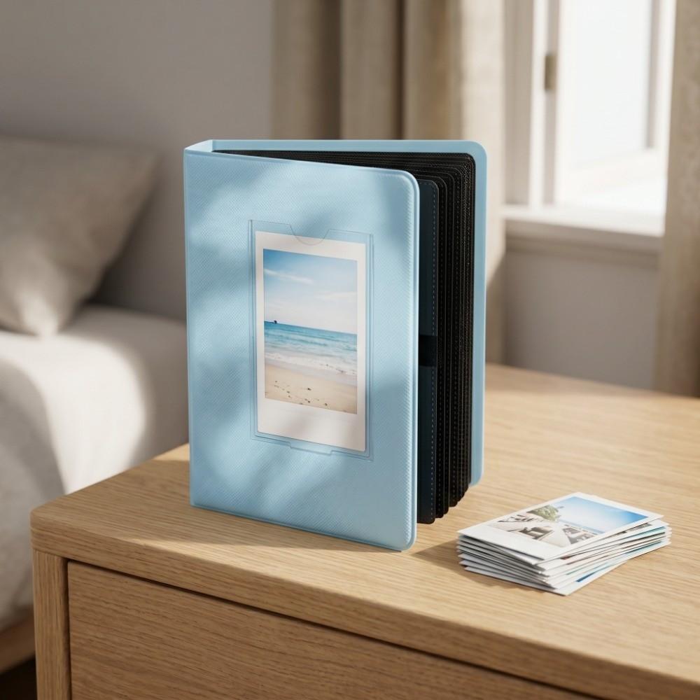 Rectangle Mini Photo Album PVC Mini Picture Storage Case 64 Pockets Photo Album Family Friends
