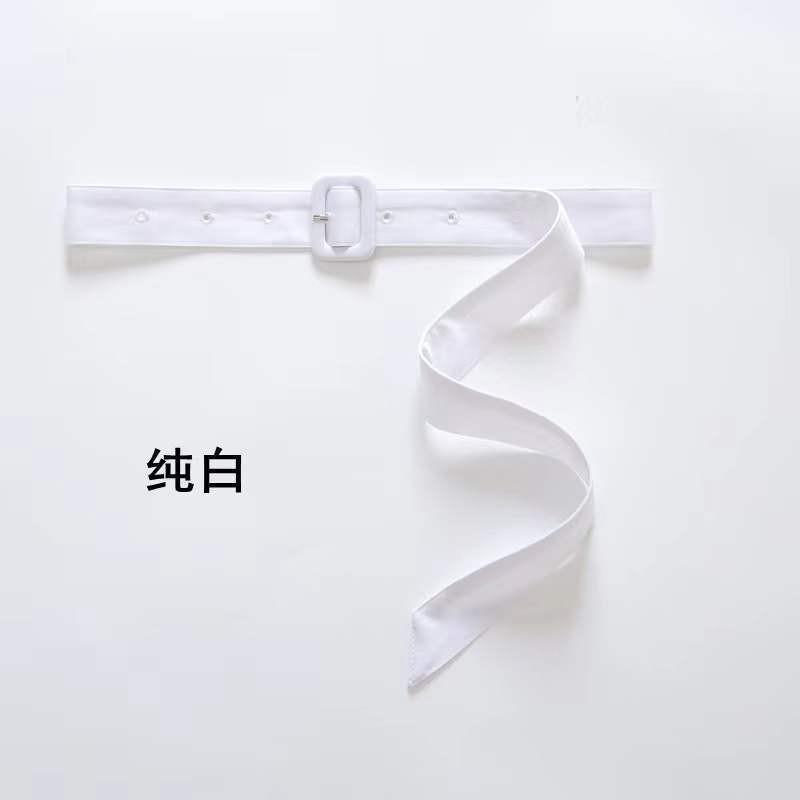 Elegant Women's Fabric Belt With Chiffon Decoration In Versatile Summer Dresses