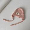Ear Protection Knitted Hat With Ties Windproof Winter Beanie Hat Cute Santa Hat  For Toddler