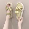 [Youshilai] Stepping On Shit Sandals Women's Summer Wear Fairy Style with Skirt 2025 New Soft-soled Slippers