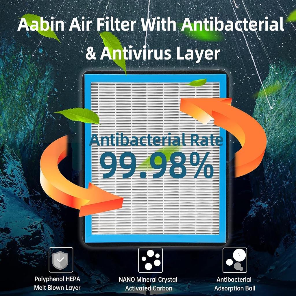 CF11966 Cabin Air Filter HEPA Air Conditioner with Activated Carbon Replacement Cabin Air Filter Accessories Compatible with Buick Chevrolet GMC