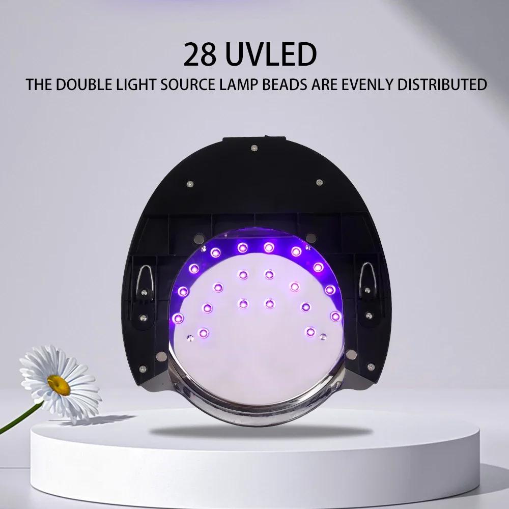 64W Rechargeable Nail Dryer Professional LED/UV Light Nail Machine Nail Lamp With Timing Function Nail Art Equipment Tool