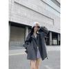 Kumikumi British Style Apricot Lapel Trench Coat Outerwear Women Autumn Elegant All-Match Loose Slimming New Coat