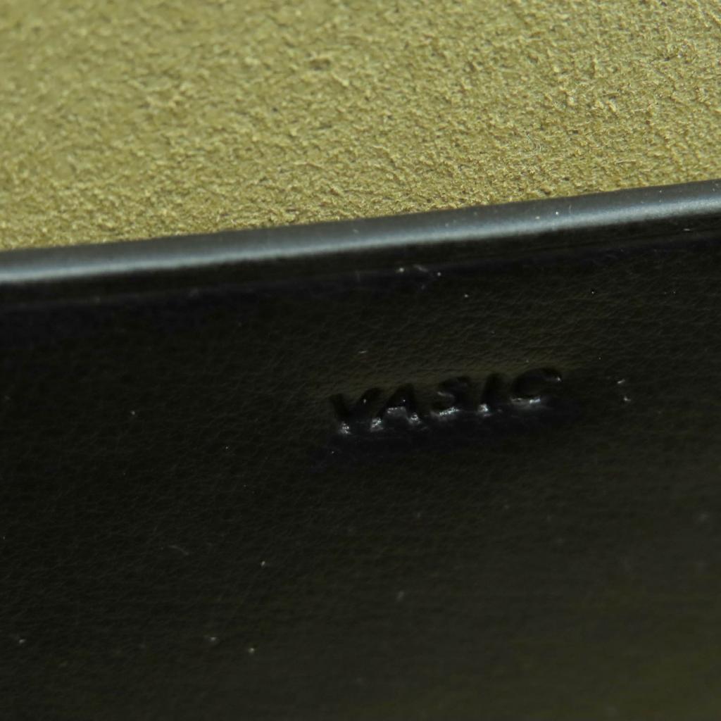 VASIC Shoulder Bag EMMA Logo engraved clasp design leather black leather Women Used