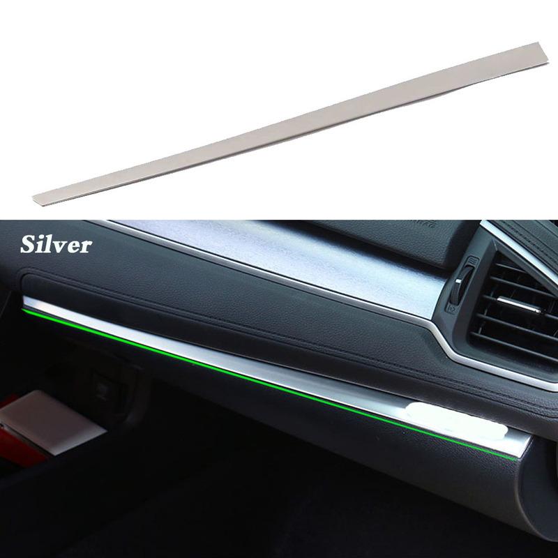 Car Center Console Co-pilot Storage Box Strip Trim Accessories Decor Sequ for Honda Civic 10th 2016 2017 2018