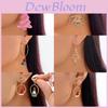 Christmas Bell Earrings With Glittering Alloy For Women And Men Holiday Party Jewelry