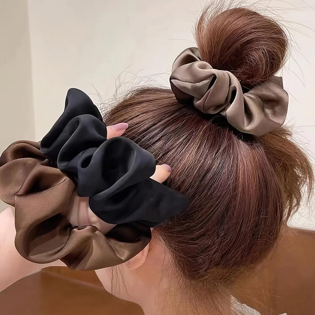 5 pieces of satin headband - classic mixed color anti slip hair string, daily and special occasion hair accessories