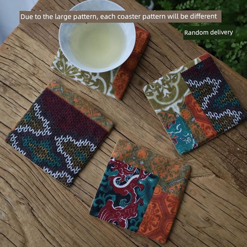 

Маленький кофейный столик Тканевая скатерть Японская чайная подставка Ретро Китайская Дзен чайная подставка Водонепроницаемая чайная ткань Тканевая крафтовая настольная подставка Чайная скатерть Retro flowers 30*50cm