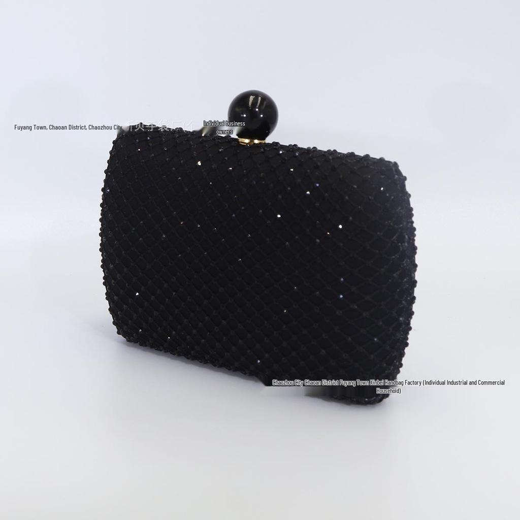 Kvinnors flerfärgade strass-clutch: Elegant Kvällsväska för Cheongsam och Klänning