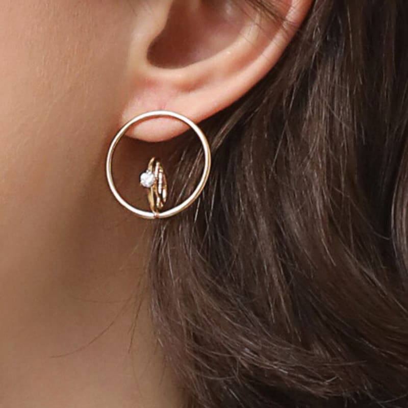 DU T`Ai PONT Cross Line Earrings