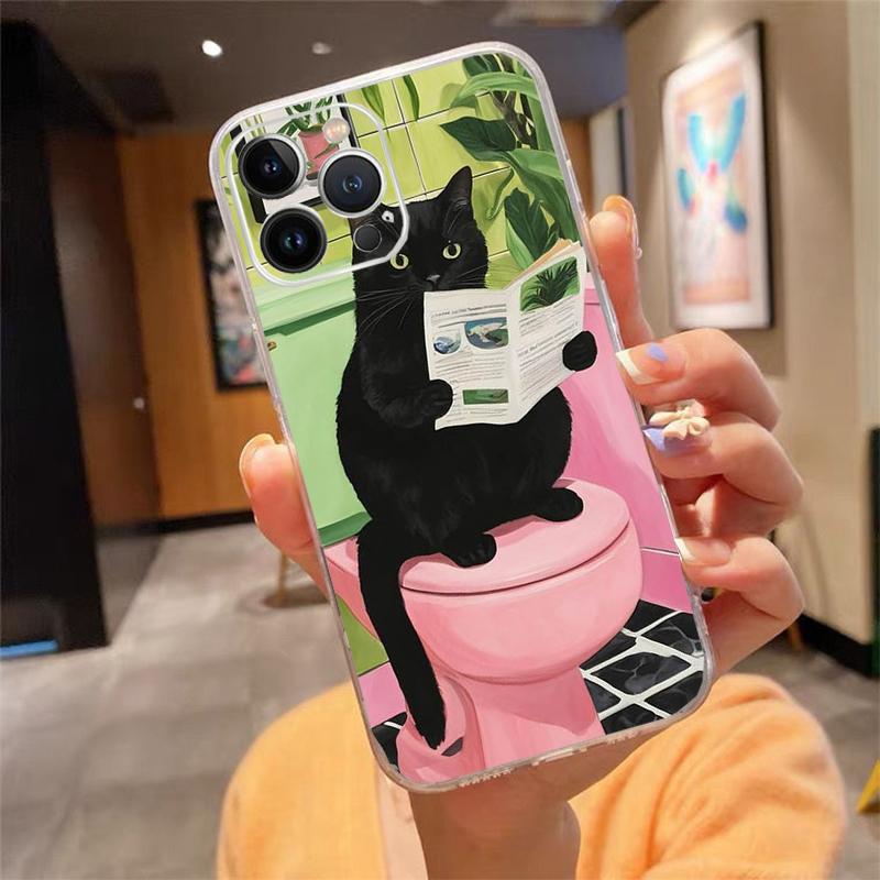 

Phone Case For iphone 17 Pro Max 17 Air 16 15 14 13 Pro Max 15 16 Pro 15Plus Fun Cat iphone 13
