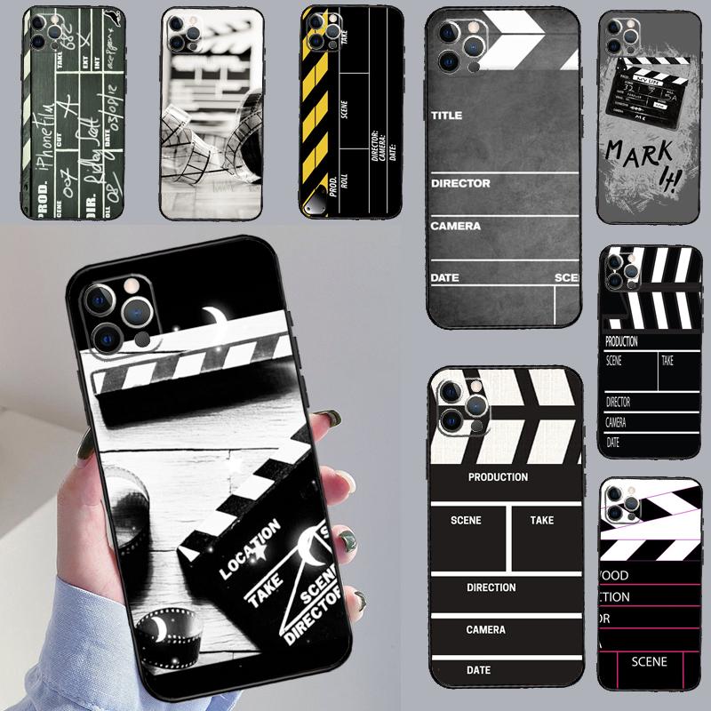 Clapper Board Case For iPhone 15 Pro Max 14 13 12 11 16 17 Pro Max mini 15 16 Plus 16e 17 Air Phone Cover