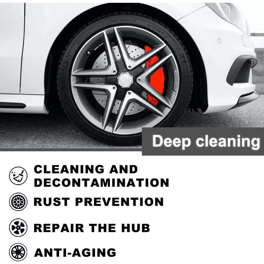 Universal Car Wheel Tire Cleaning Agent Car Wash Cleaner For Car Wheels Metal Surfaces Strong Decontamination Smooth Reliable