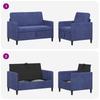 Sofa Set with Storage 2 pcs Police Blue Polyester