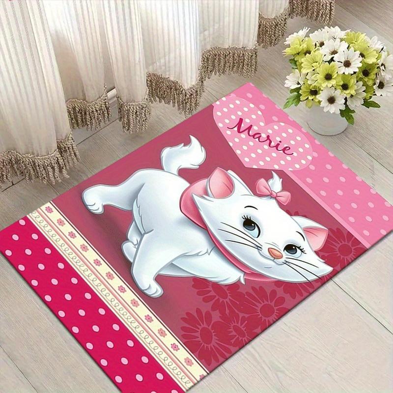 

1pc Marie Cat Pattern Area Rug Soft Flannel Floor Mat for Living Room,Office,Bedroom and Carpet,Sofa Coffee Table Floor Mat 60cm by 90cm