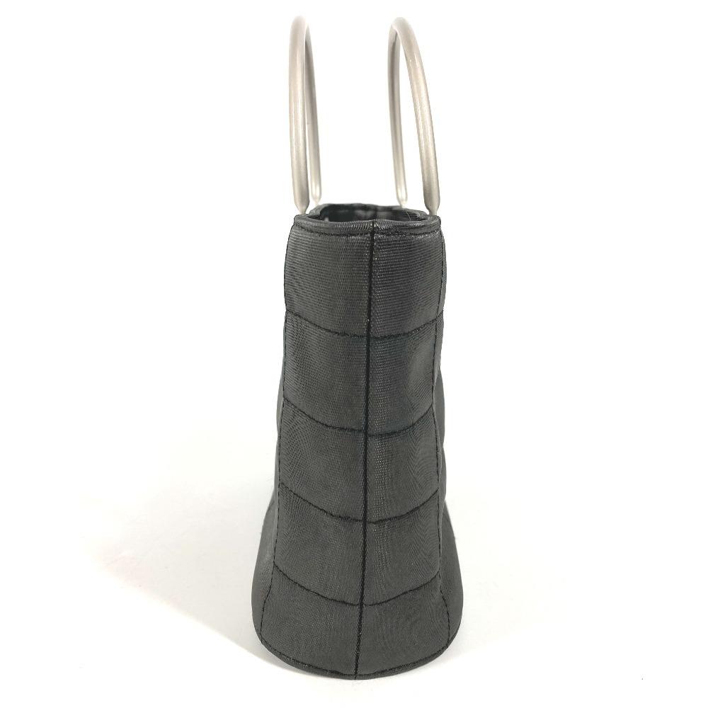 CHANEL Metal Handle Chocolate Bar Bag Tote Bag Hand Bag Nylon gray