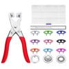 Metal Snap Button with Fastener Pliers Hollow Sewing Snaps Prong Snap Button Kits for DIY Crafting Clothing Sewing