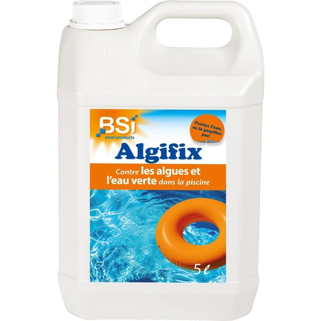 Anti-algues piscine - BSI - Algifix 5 L - Liquide - Eau claire - Prévention algues