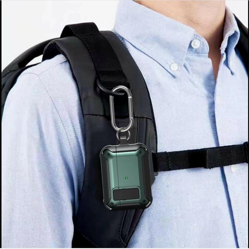 Armor Shockproof Case For Apple AirPods Pro 3 2 Air Pods 4 3 Earbuds Accessories Cover Keychain Switch Coque Capa Fundas