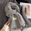"New Autumn/Winter Nordic Houndstooth Scarf - British Versatile Double-Sided Tassel Plaid Shawl"