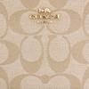 Coach Boxed 16 Classic Presbyopia Zipper Gift Box Coated Canvas with Leather Wrist Bag Clutch Regular Women's Khaki