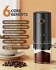 first coffee mill that can grind coffee while equipped with 38 levels of adjustable speed grinding function and ceramic corn and a large 2000mAh