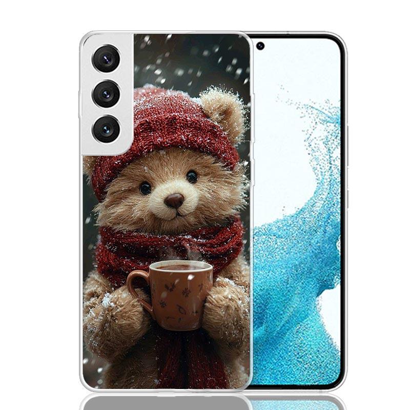 Animal Brown Cute Bear Phone Case For Samsung Galaxy S26 S25 Edge S24 S23 FE S22 Ultra S21 Plus S20 + Fundas Cover Coque Galaxy