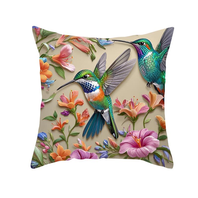 New Decorative Pillowcase 3D Three-dimensional Effect Floral Pillowcase Sofa Cushion Cover Digital Printing
