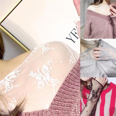 Elegant Transparent T-Shirt Sexy Long Sleeve Mesh Tulles See Through Tops Shirt