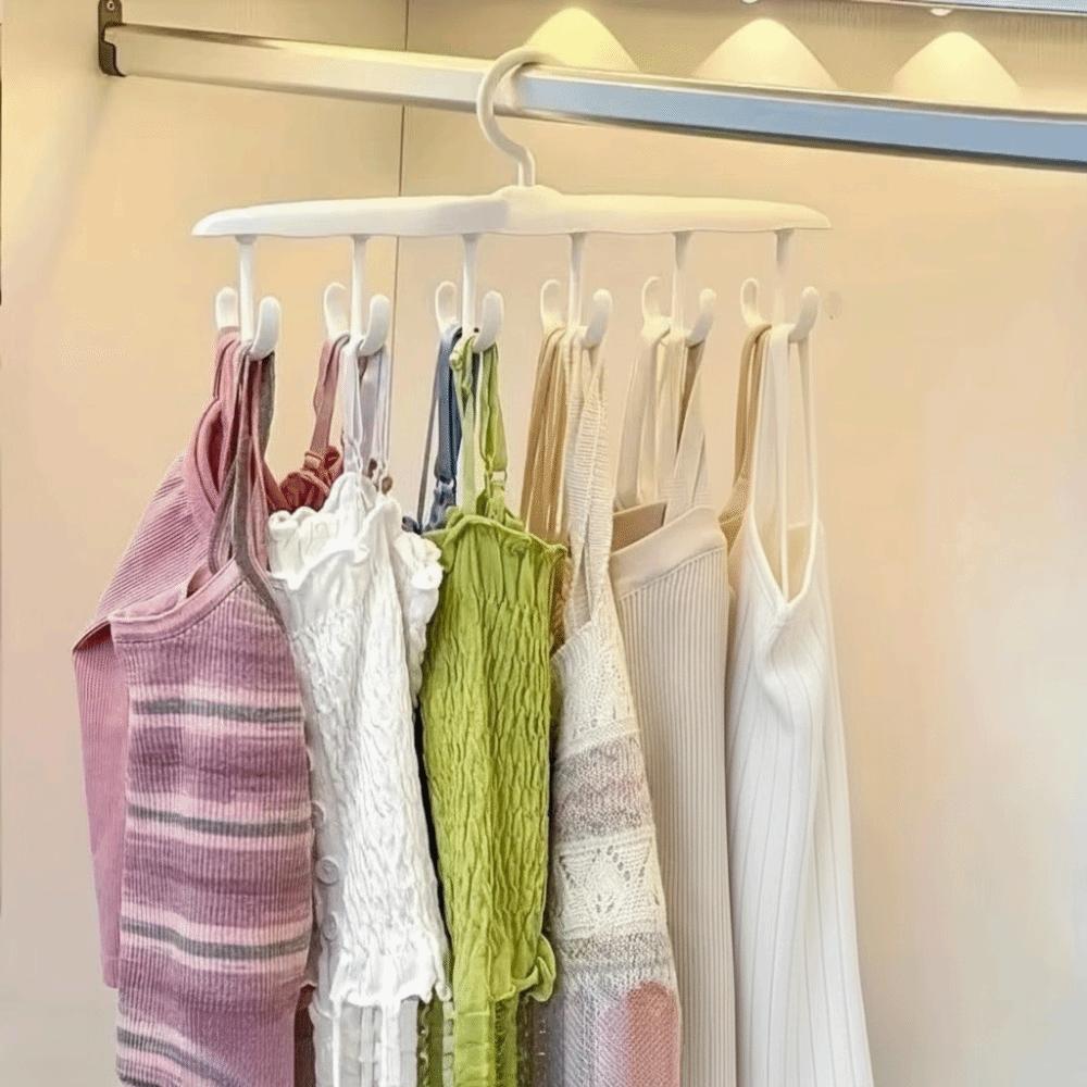 Portable Multi-Functional Hanger Multi-Hook Closet Organizer Clip Rotating Hanger  Dorm