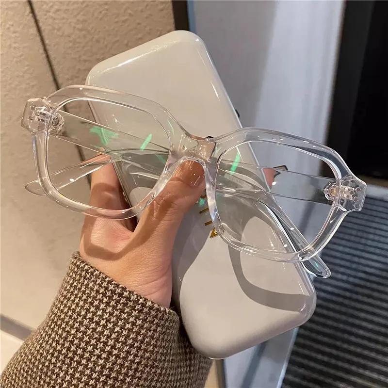 Retro Anti Blue Light Computer Glasses Frame Women Oversized Men Trendy Fashionable Stylish Eyeglasses Classic Spectacles