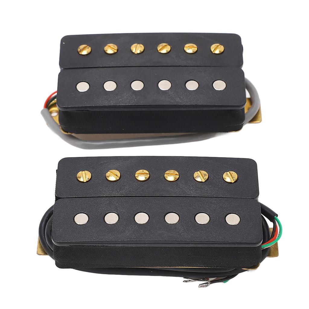 6 String Humbucking Pickup Double Coil Electric Guitar Bridge Pickup Set with Mounting Screws and Springs
