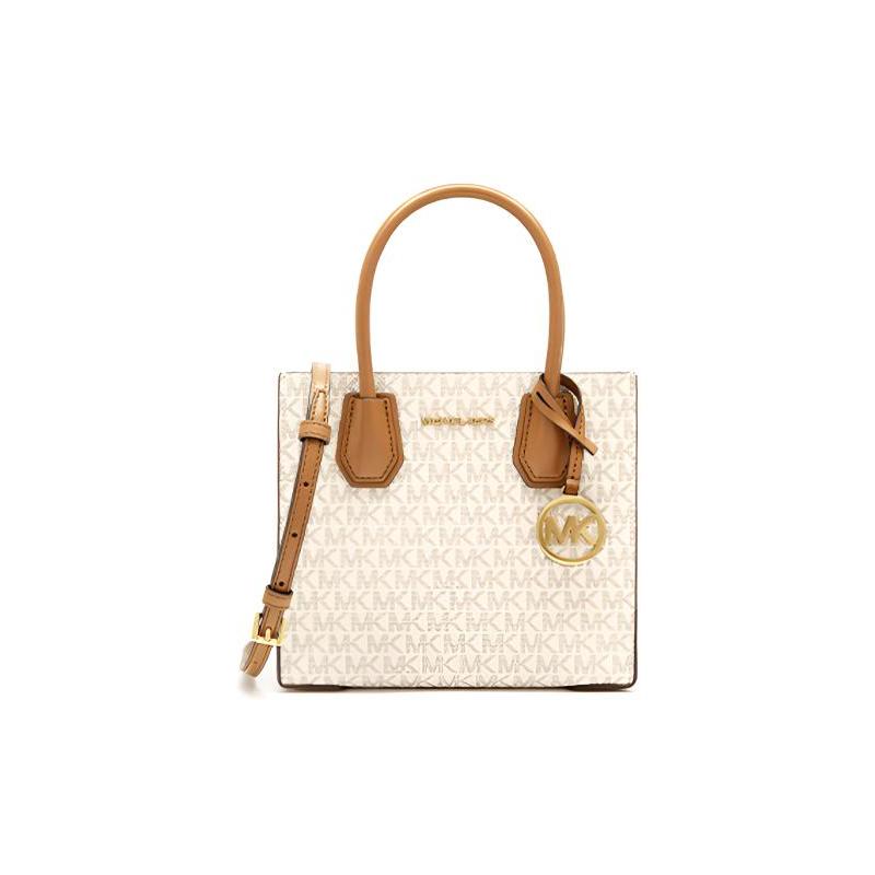 MICHAEL KORS Mercer Classic Retro Presbyopia Artificial Leather Organ Bag Shoulder Bag Women s Vanilla Color коричневый