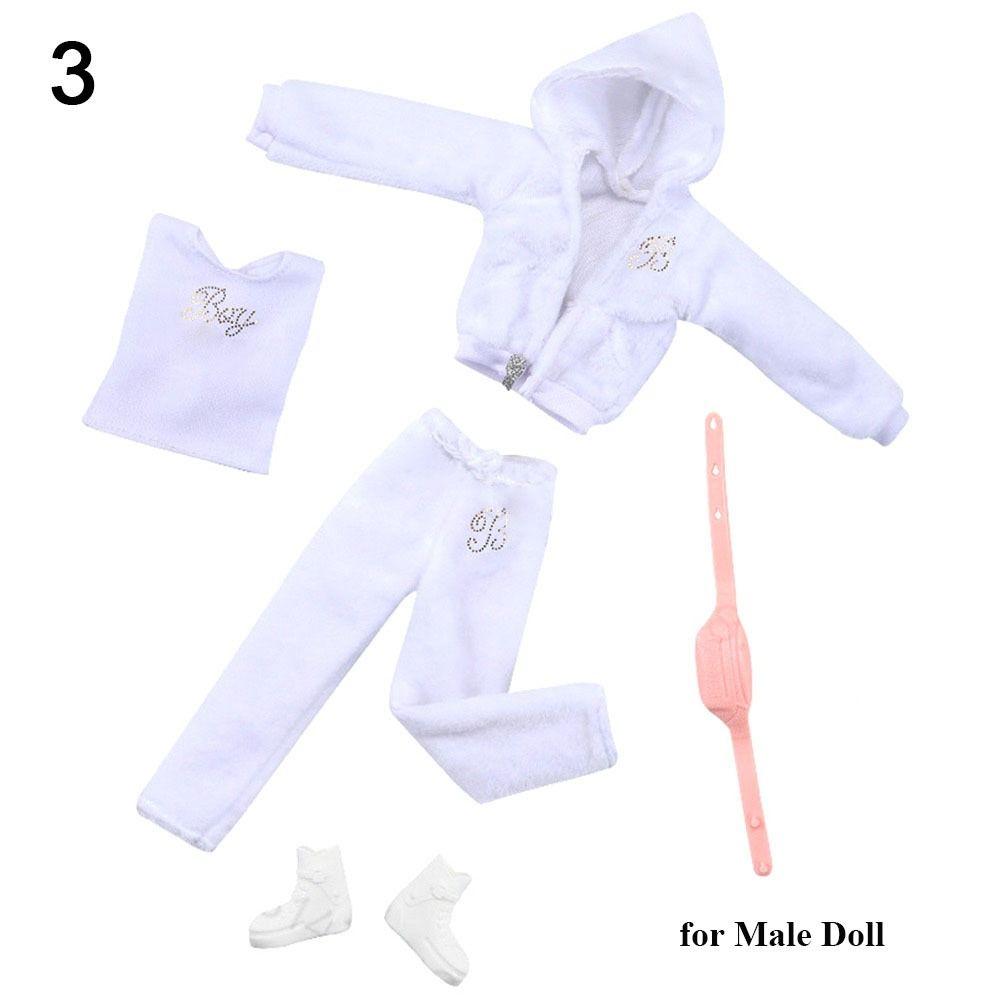 9 Styles Male/Female Doll Clothing 2024 Velvet Sportswear Caps Handmade Clothes  30CM Doll