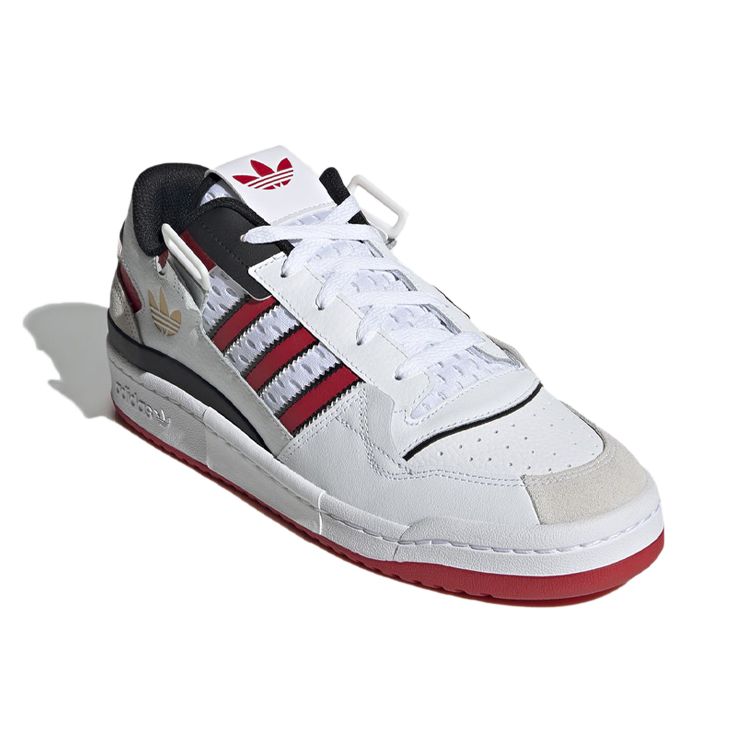 Adidas Forum Exhibit Low White Scarlet Unisex Sneakers Footwear-White Core-Black GX1523