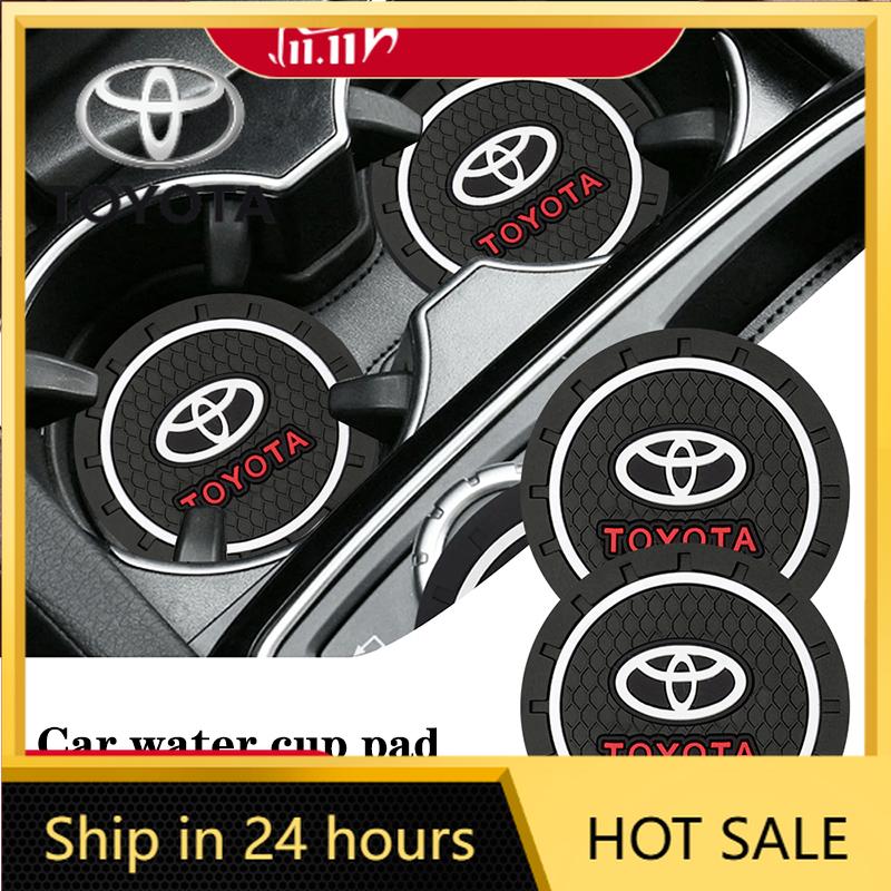 Toyota 2026 Nieuwe Naafdoppen 2 Stuks Auto Antislip Siliconen Onderzetter Auto Interieur Waterbeker Pads Toyota Corolla Ca Auto Sticker