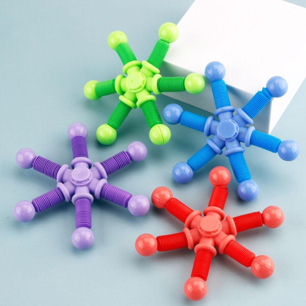 Creative Fidget Spinner Toys Plastic Fingertip Telescopic Tube Telescopic Tube Gyroscope  Kids