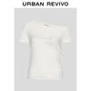 UR 2026 Spring Trendy Off-Shoulder Faux Two-Piece Letter Print Tee