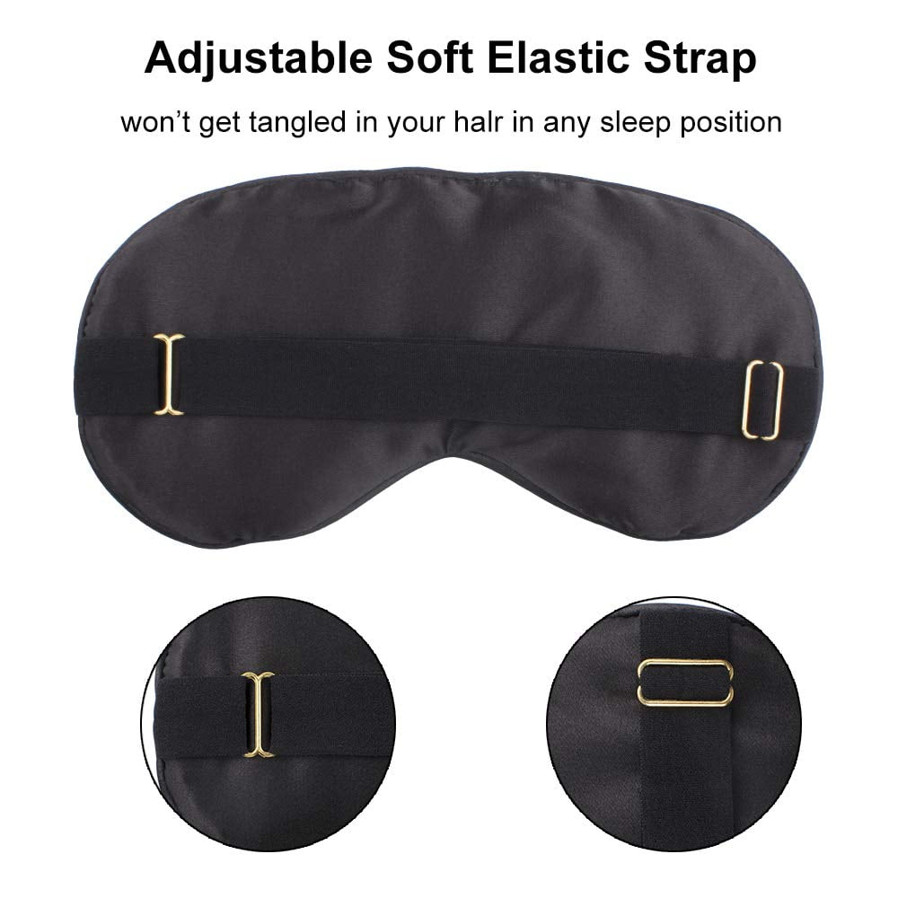 Silk Eye Mask Black for Blocking Light Special for Sleeping Eye Protection for Both Men and Women