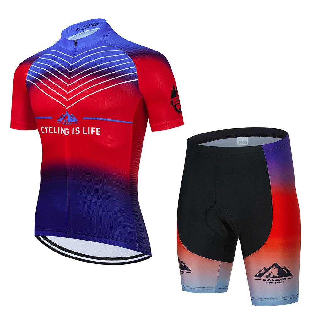 2026 Summer Breathable Suit Cycling Suit Sweat-absorbing Men's Suit Gear Bicycle Short-sleeved Breathable Mountain Bike Clothing