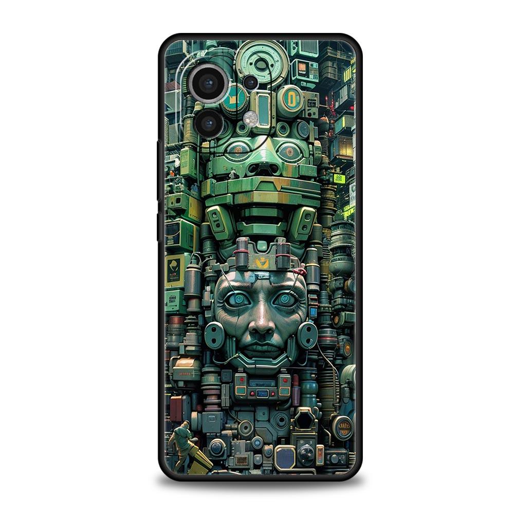 Vintage Totem Painting Phone Case Cover for Xiaomi Mi 17 15 14 13 12 11 Ultra 15T 14T 13T 12T 11T Pro Lite 5G Soft TPU Shell Bag