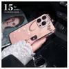 Colorful Diamond Border with Acrylic Material Lens Film Phone Case for iPhone 15 14 Plus 13 12 11 Pro Max XSMax 8 7 Plus Protective Cover