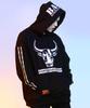 Oversized Buffalo White Print Hoodie [White]