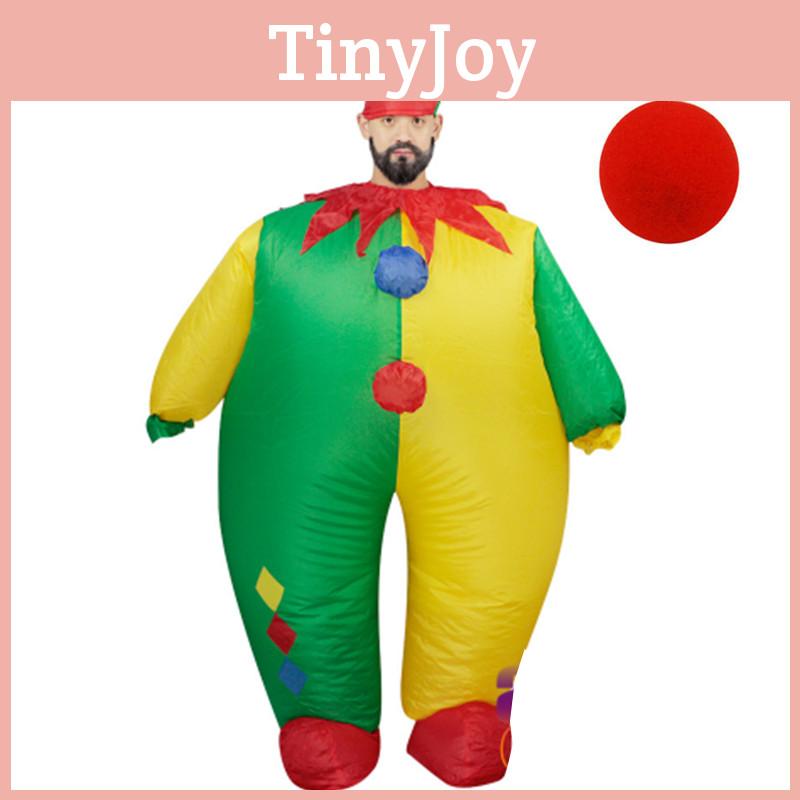 Vibrant Adult Inflatable Clown Cosplay Costume For Memorable Halloween Parties