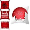 Festive Christmas Red Pillow Case Luxurious Cushion Cover For Cheerful Home Decor