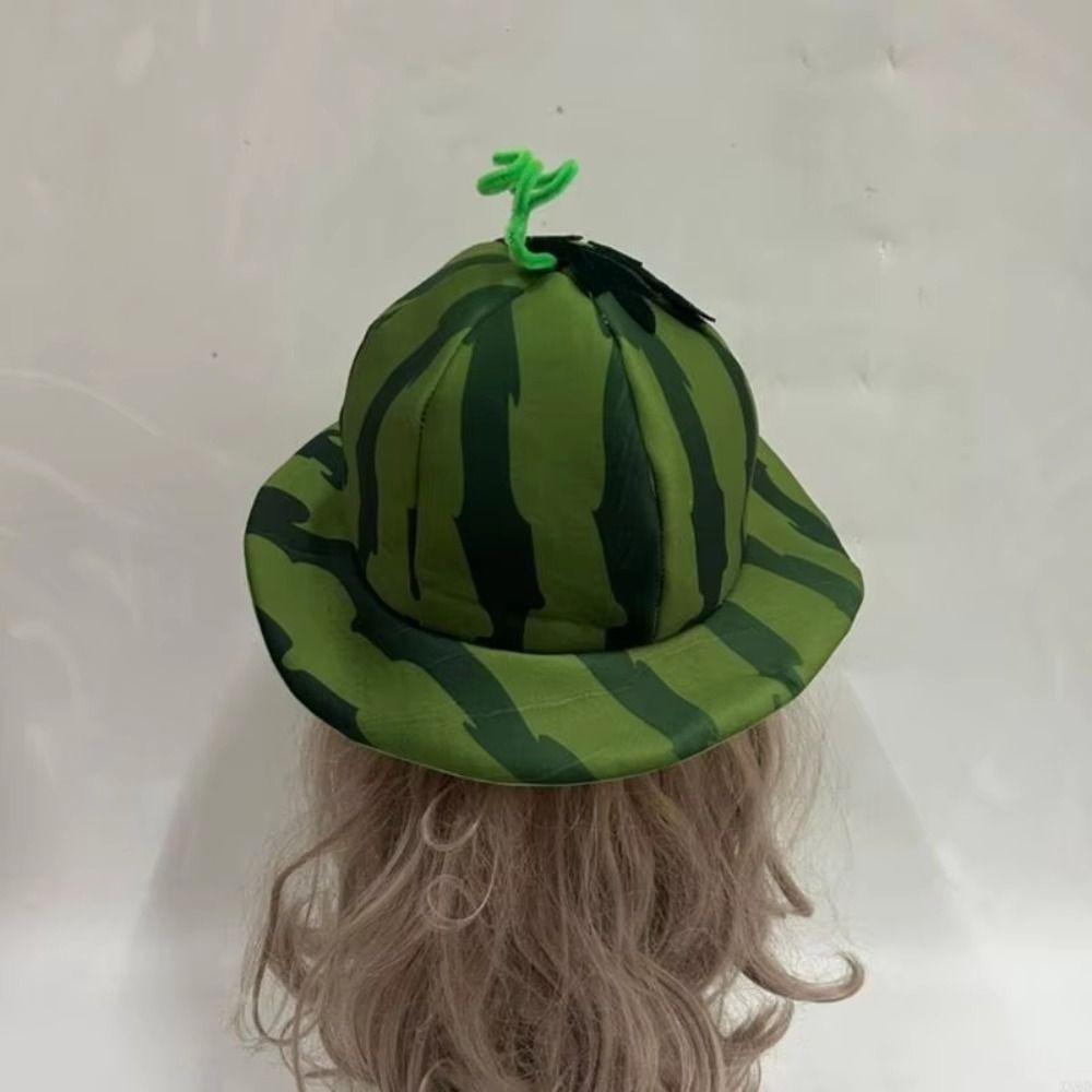 Creativity Wide Brims Sun Hat Cute Bucket Hat Warm Watermelon Hat  Halloween Party