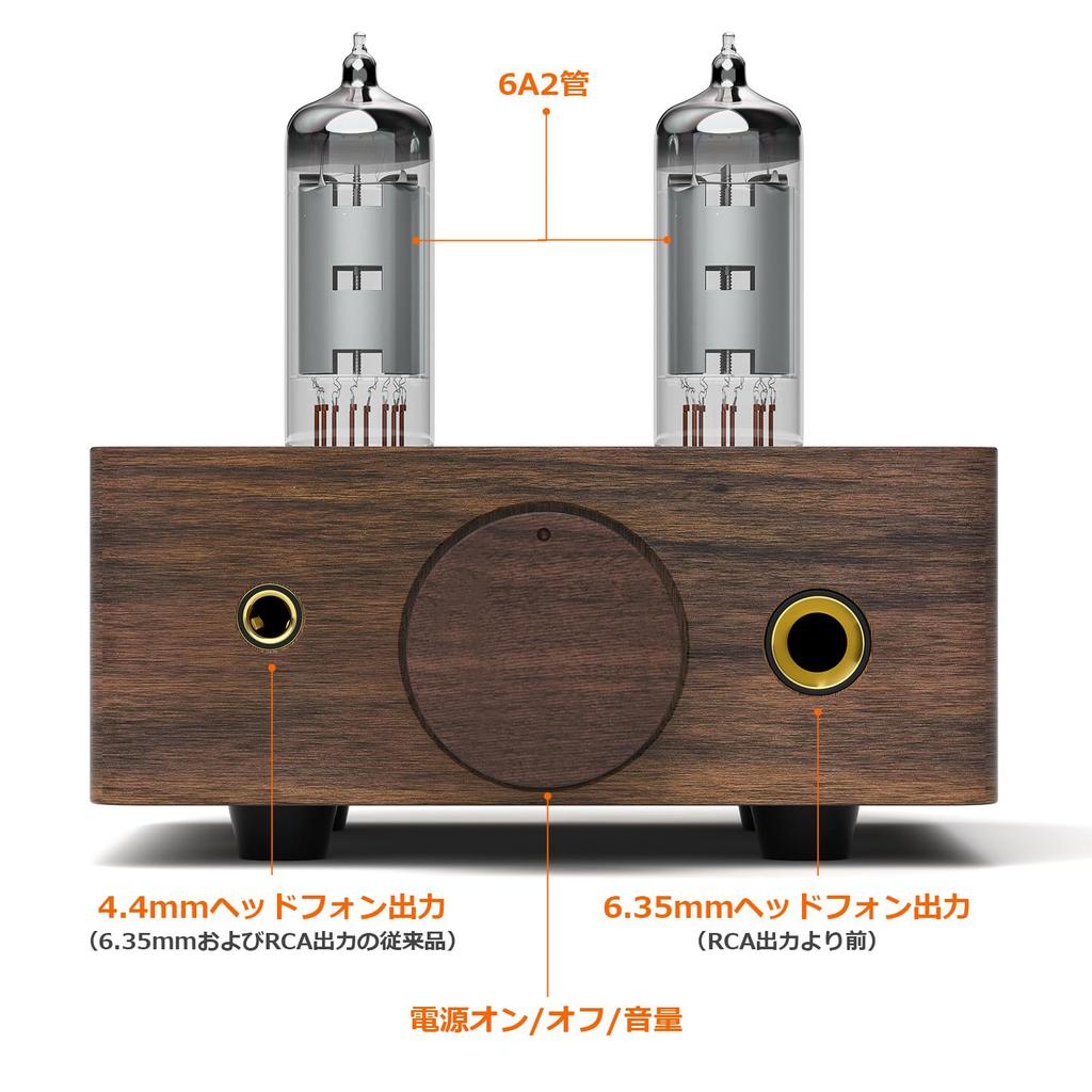 Nobsound P5 HIFI Vacuum Tube Headphone Dual Mono 200V High Voltage Replaceable Vacuum Low for Audiophiles Amplifier Design, 4.4mm & 6.35mm Output,
